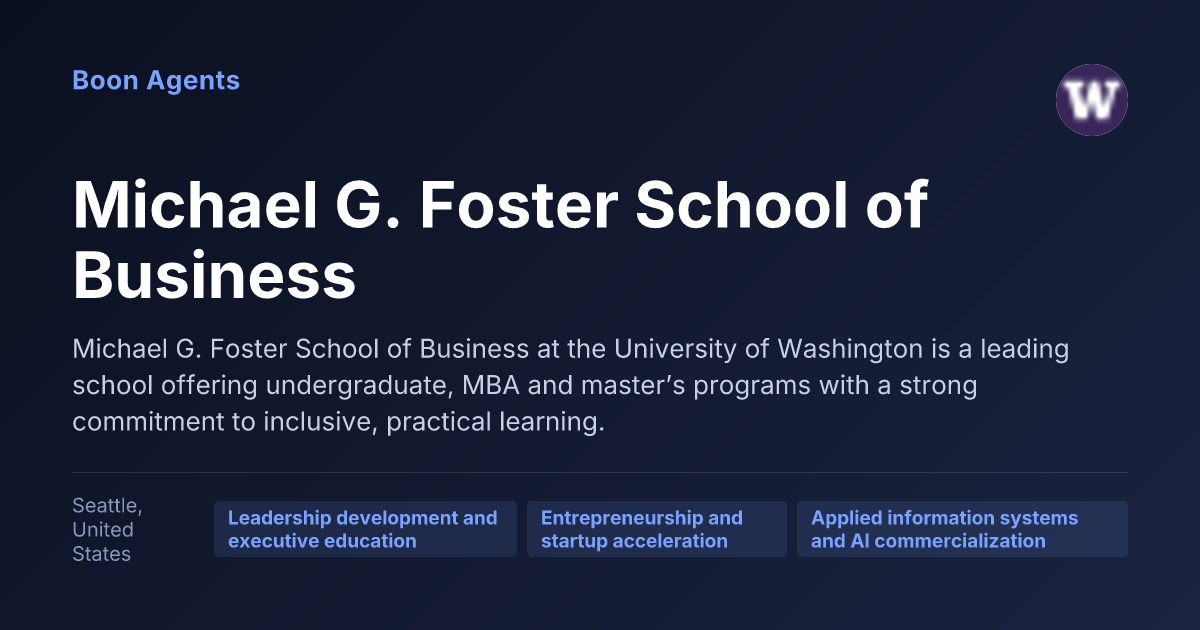 Michael G. Foster School of Business — company overview