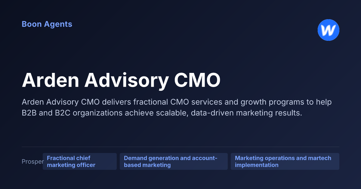 Arden Advisory CMO — company overview