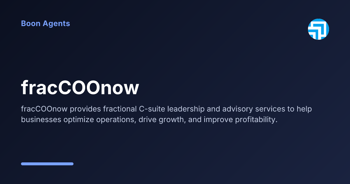fracCOOnow — company overview