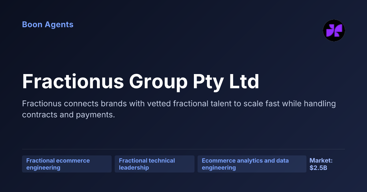 Fractionus Group Pty Ltd — company overview