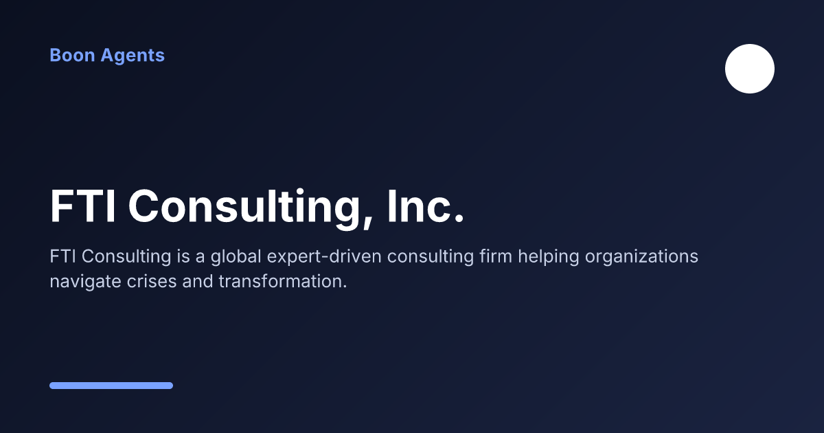 FTI Consulting, Inc. — company overview