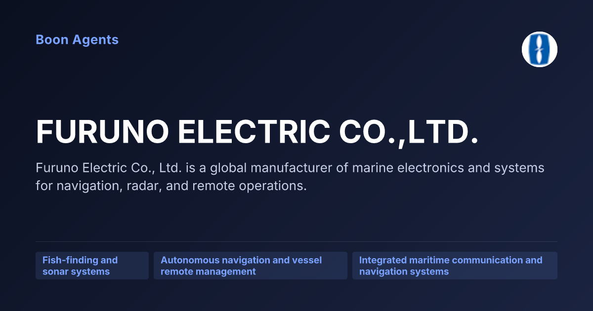 FURUNO ELECTRIC CO.,LTD. — company overview