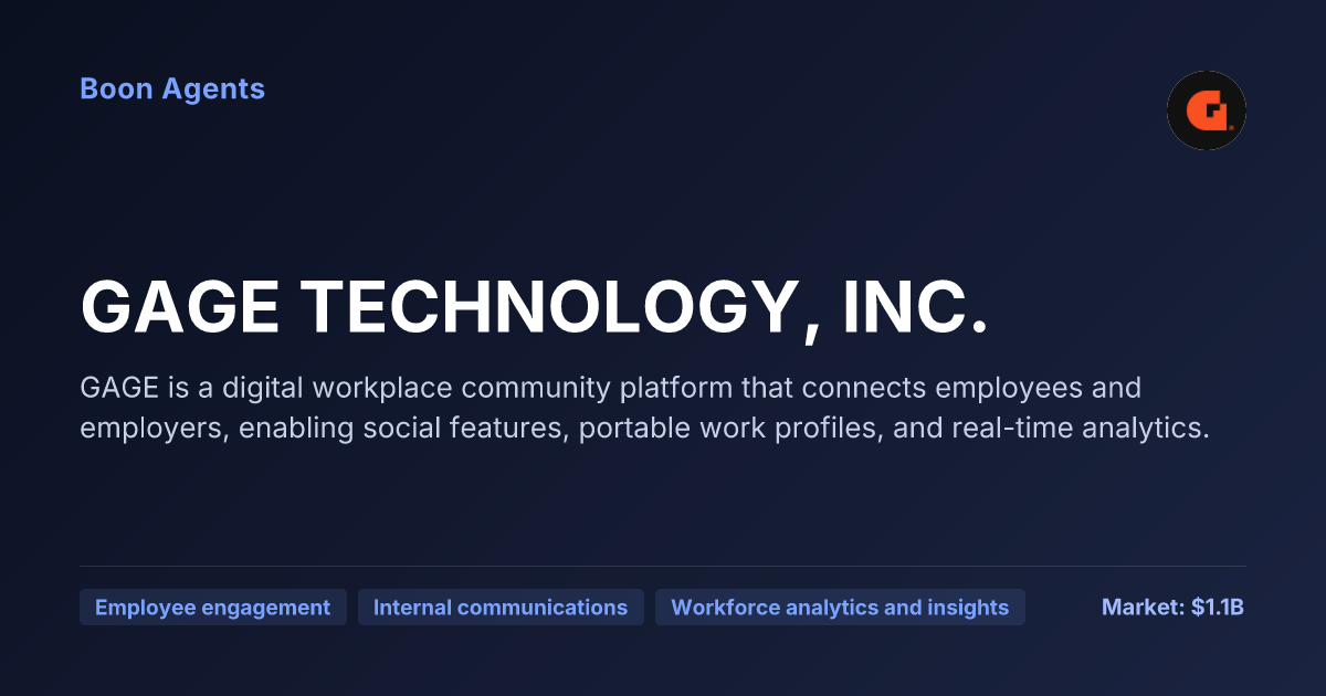 GAGE TECHNOLOGY, INC. — company overview
