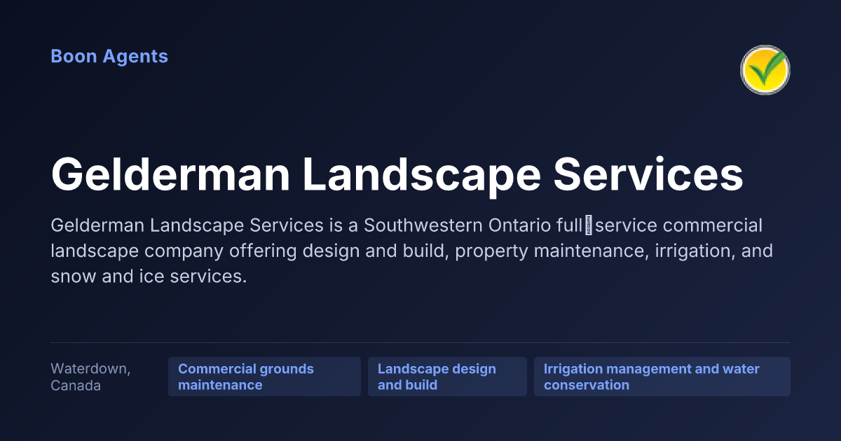 Gelderman Landscape Services — company overview