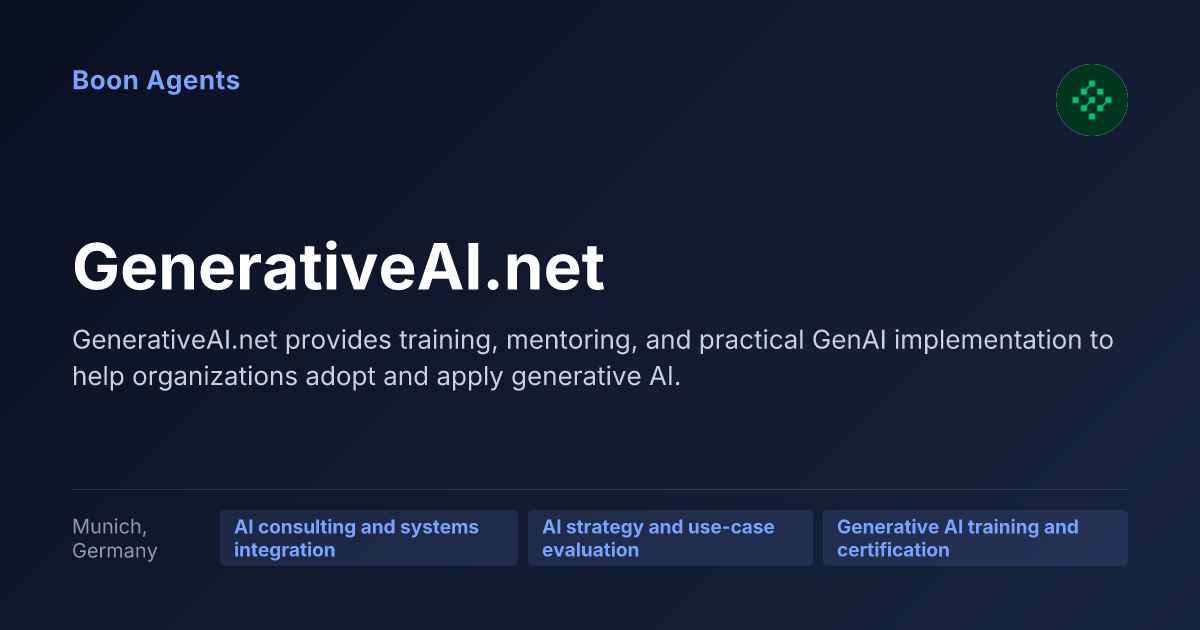 GenerativeAI.net — company overview