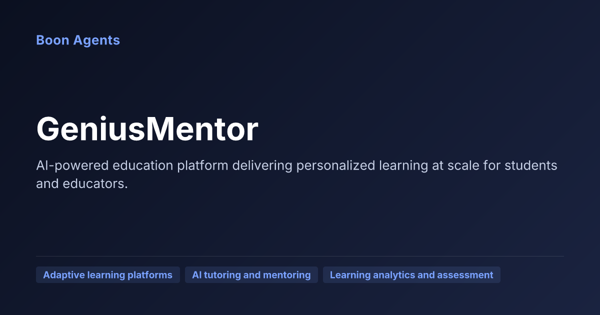 GeniusMentor — company overview