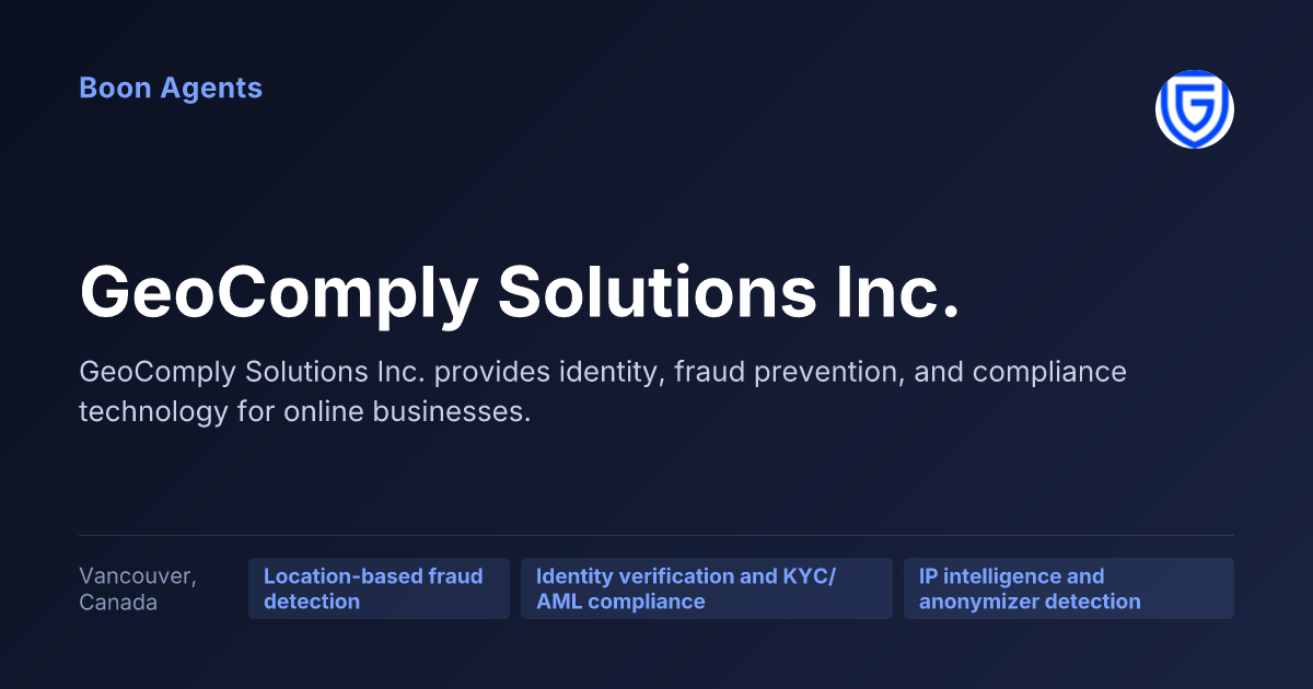 GeoComply Solutions Inc. — company overview