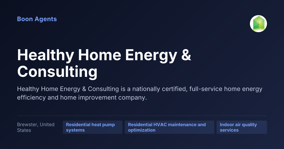 Healthy Home Energy & Consulting — company overview