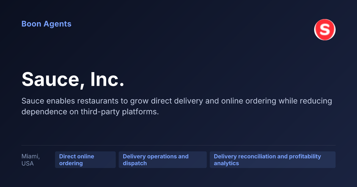 Sauce, Inc. — company overview