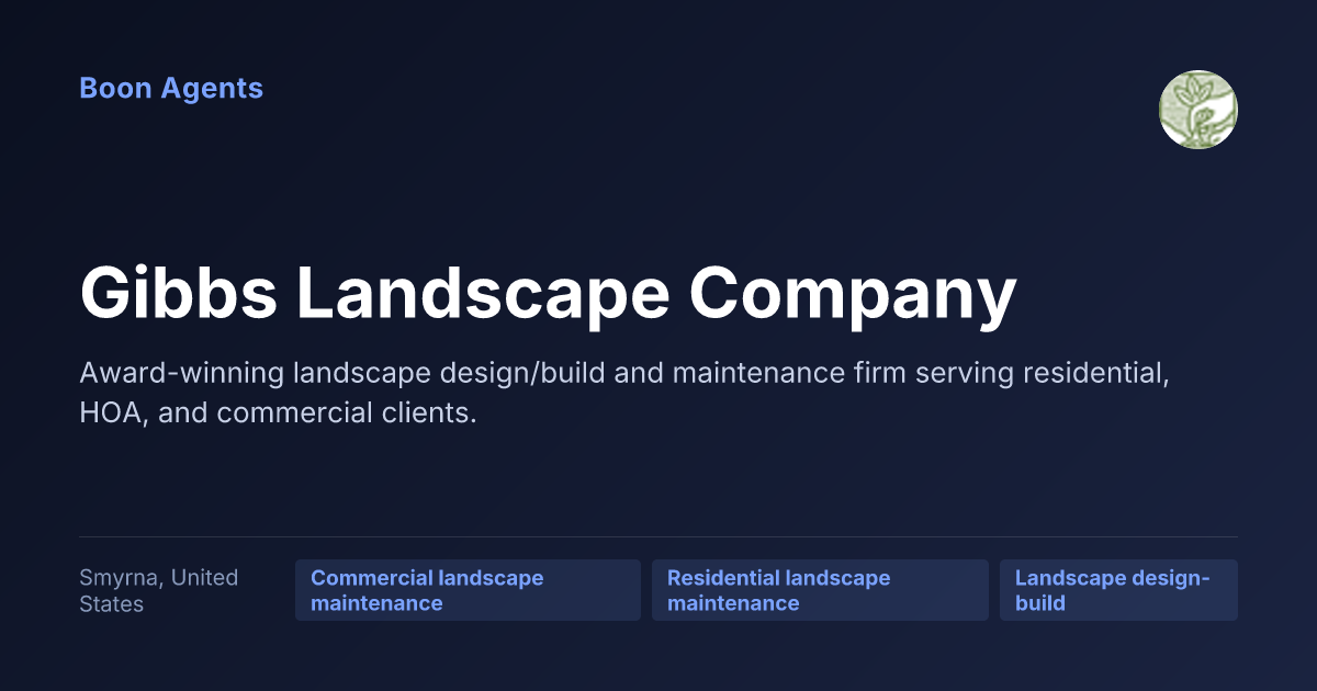 Gibbs Landscape Company — company overview