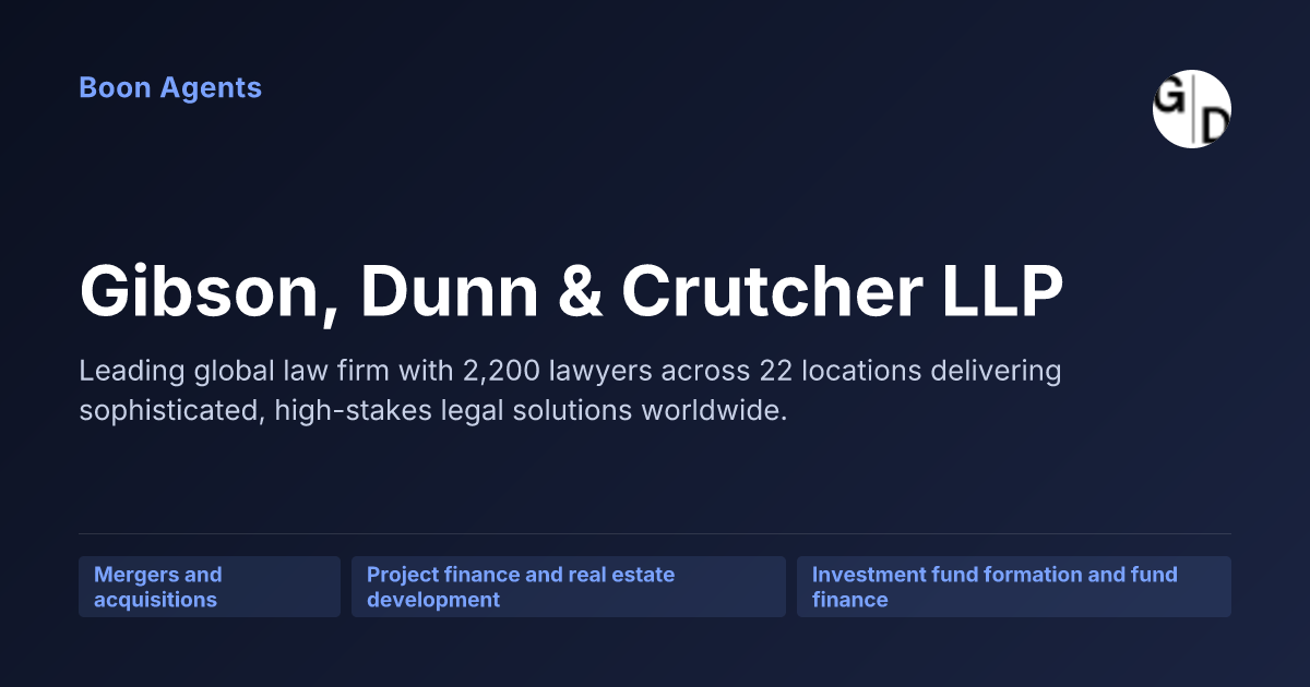 Gibson, Dunn & Crutcher LLP — company overview