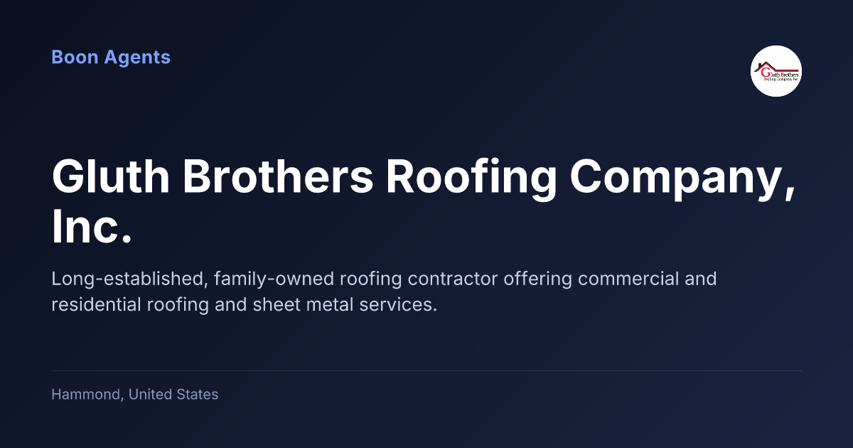 Gluth Brothers Roofing Company, Inc. — company overview