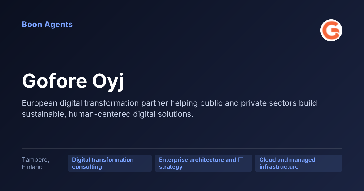 Gofore Oyj — company overview