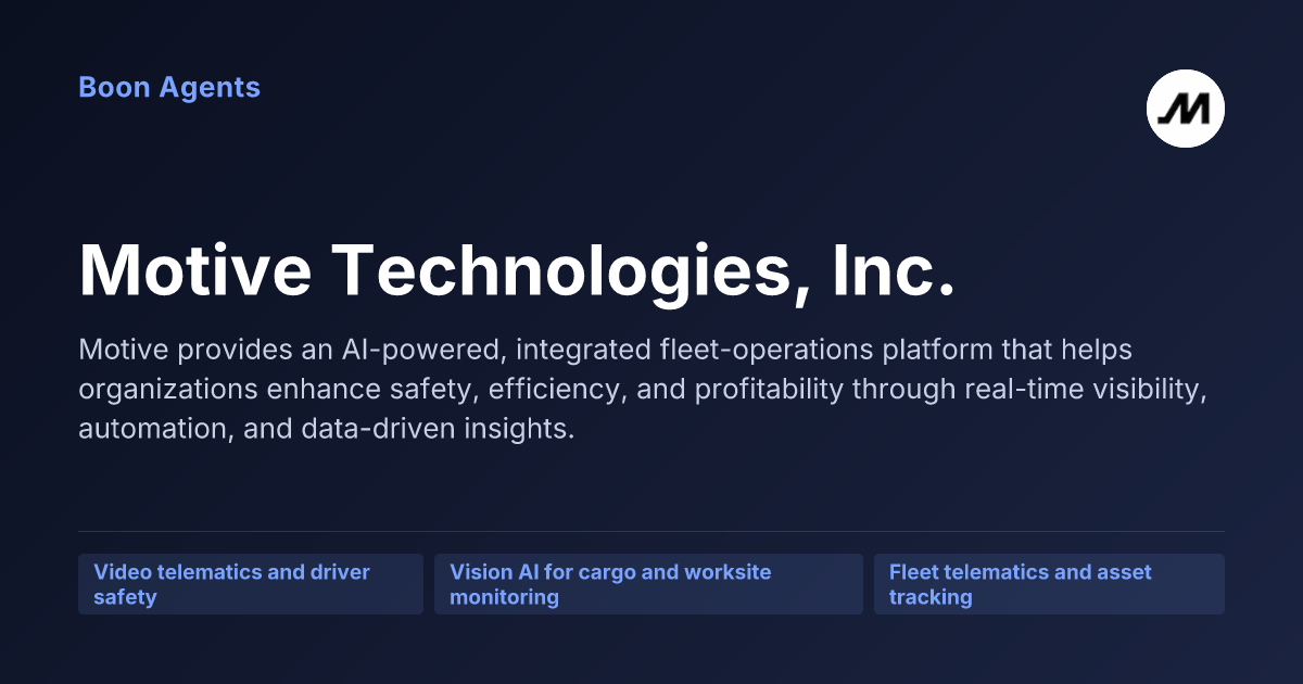 Motive Technologies, Inc. — company overview