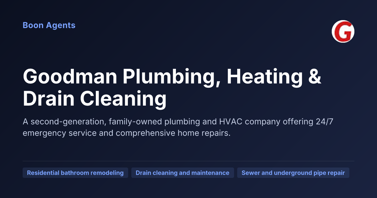 Goodman Plumbing, Heating & Drain Cleaning — company overview