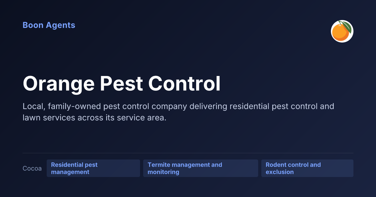 Orange Pest Control — company overview