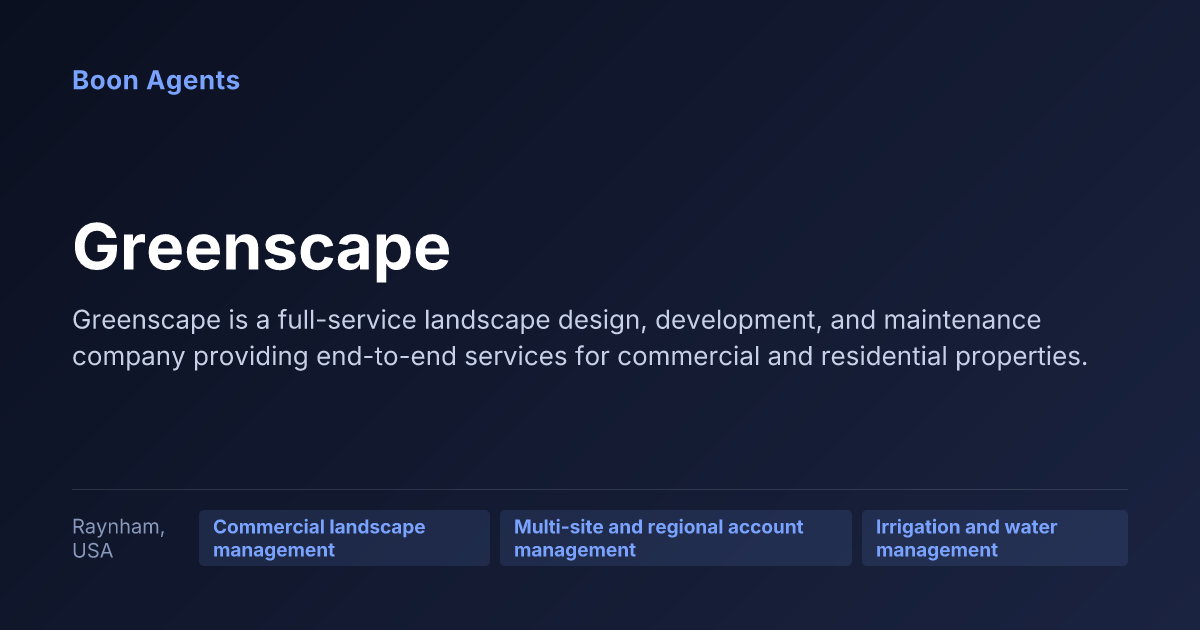 Greenscape — company overview