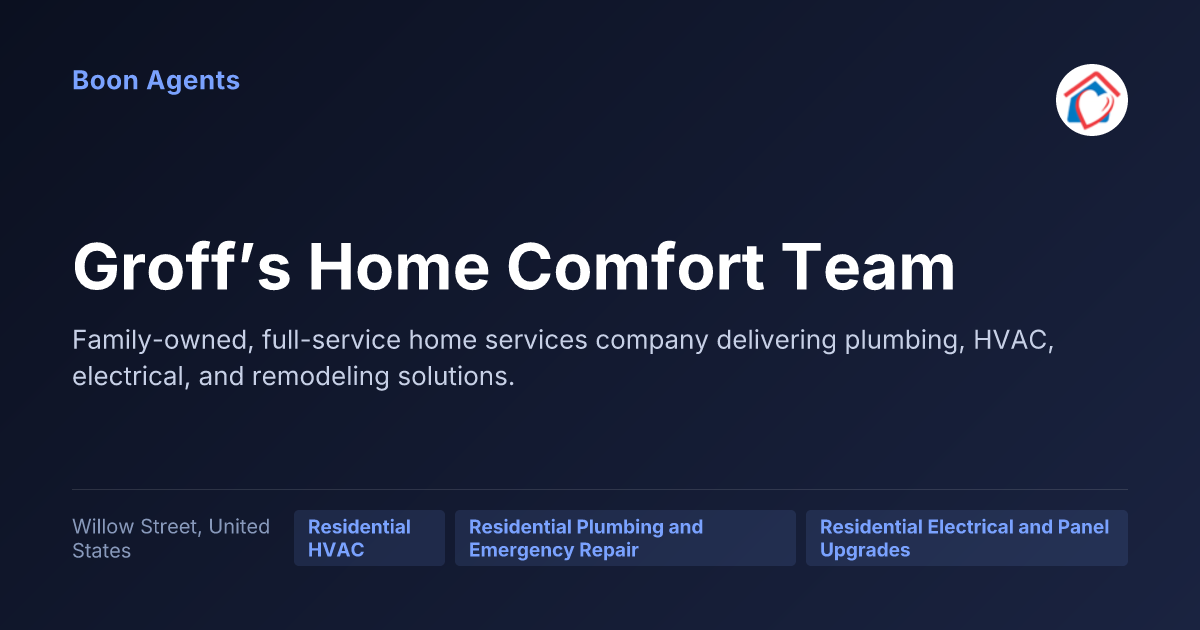 Groff’s Home Comfort Team — company overview