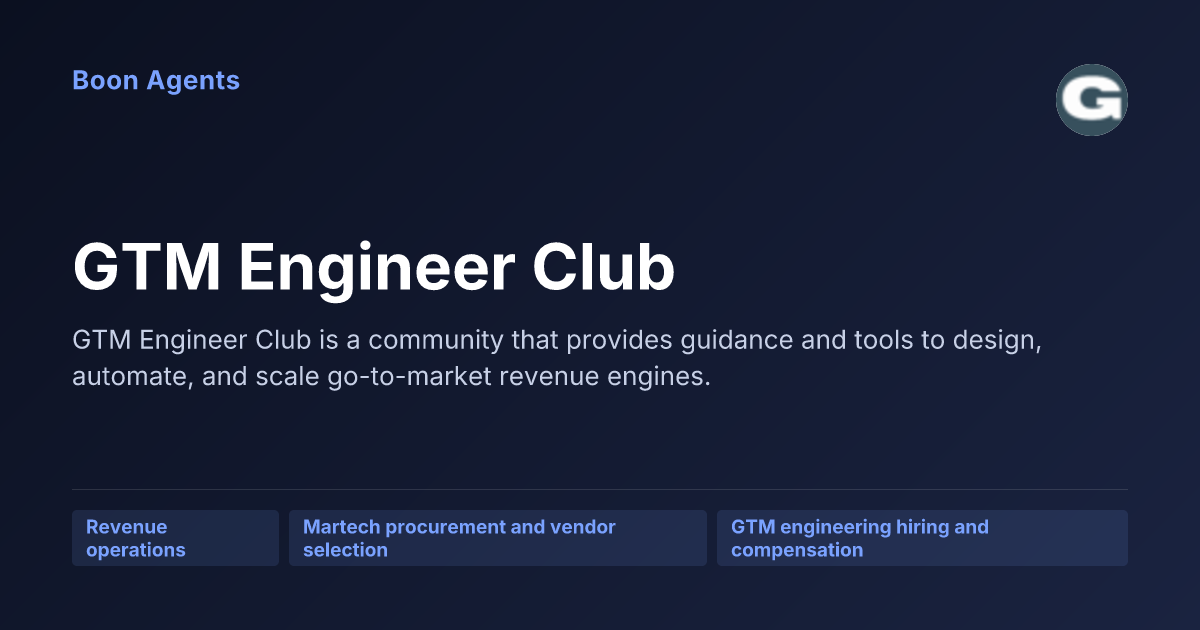 GTM Engineer Club — company overview