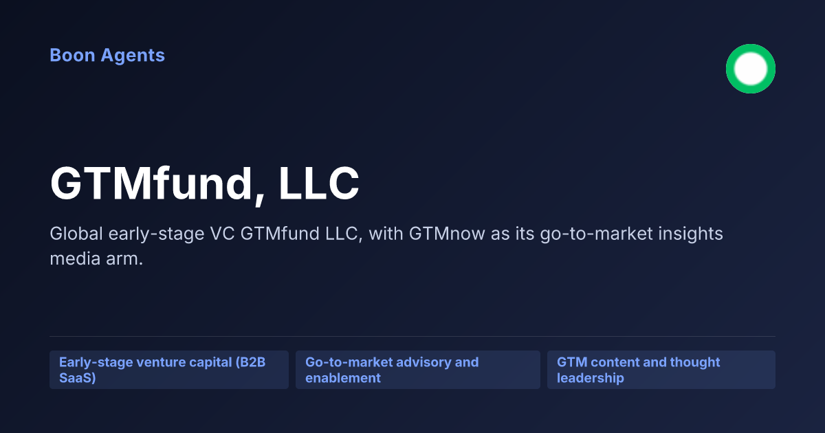 GTMfund, LLC — company overview