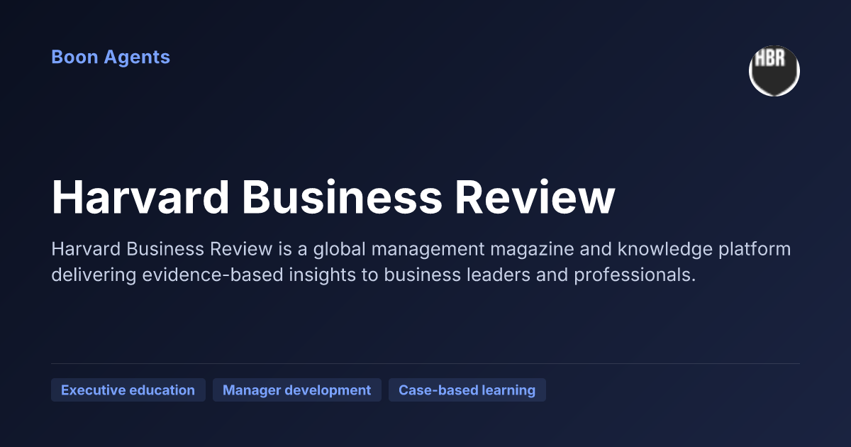 Harvard Business Review — company overview