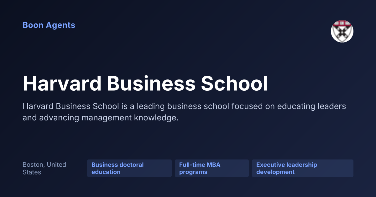 Harvard Business School — company overview
