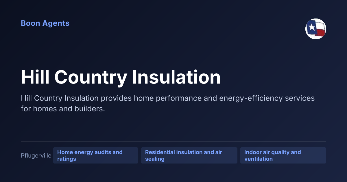Hill Country Insulation — company overview