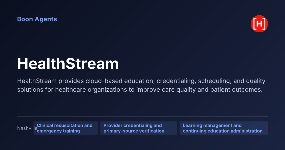 HealthStream — company overview