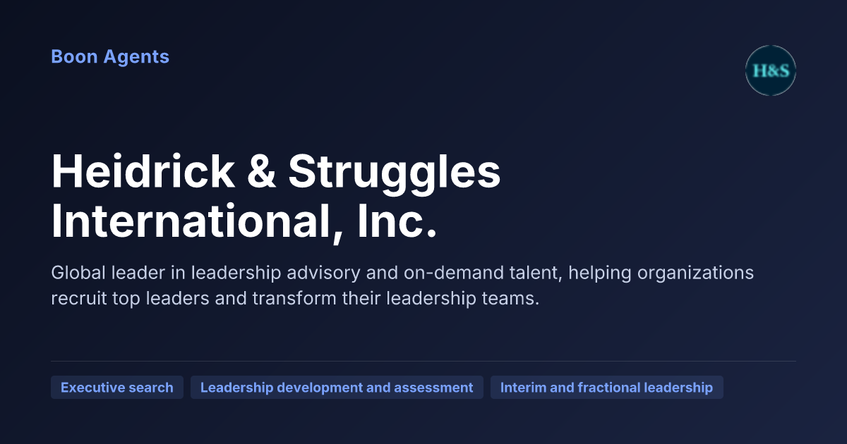 Heidrick & Struggles International, Inc. — company overview