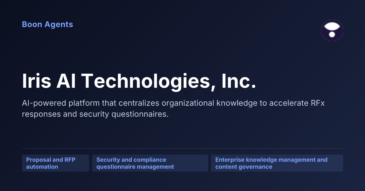 Iris AI Technologies, Inc. — company overview