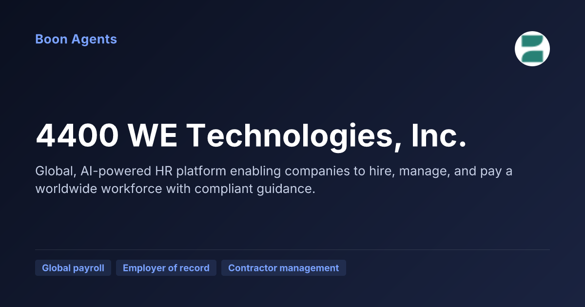 4400 WE Technologies, Inc. — company overview