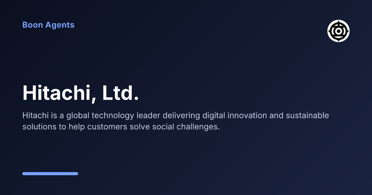 Hitachi, Ltd. — company overview