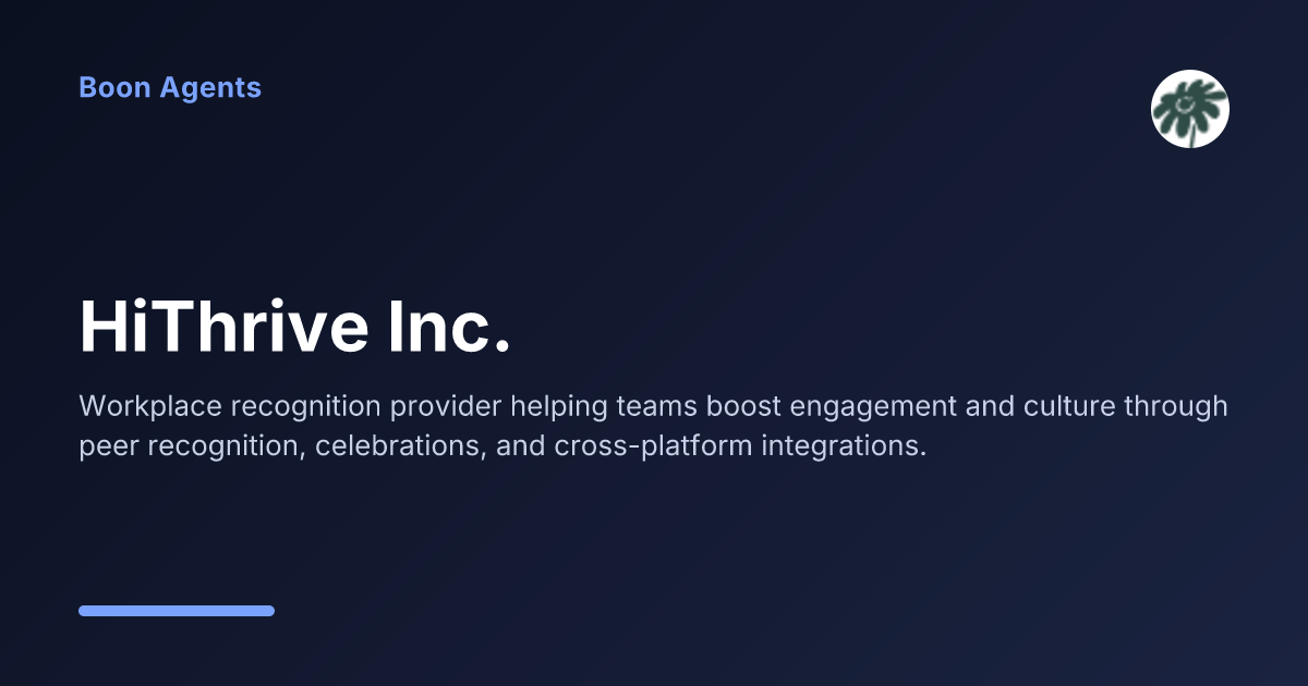 HiThrive Inc. — company overview
