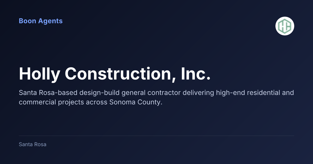 Holly Construction, Inc. — company overview