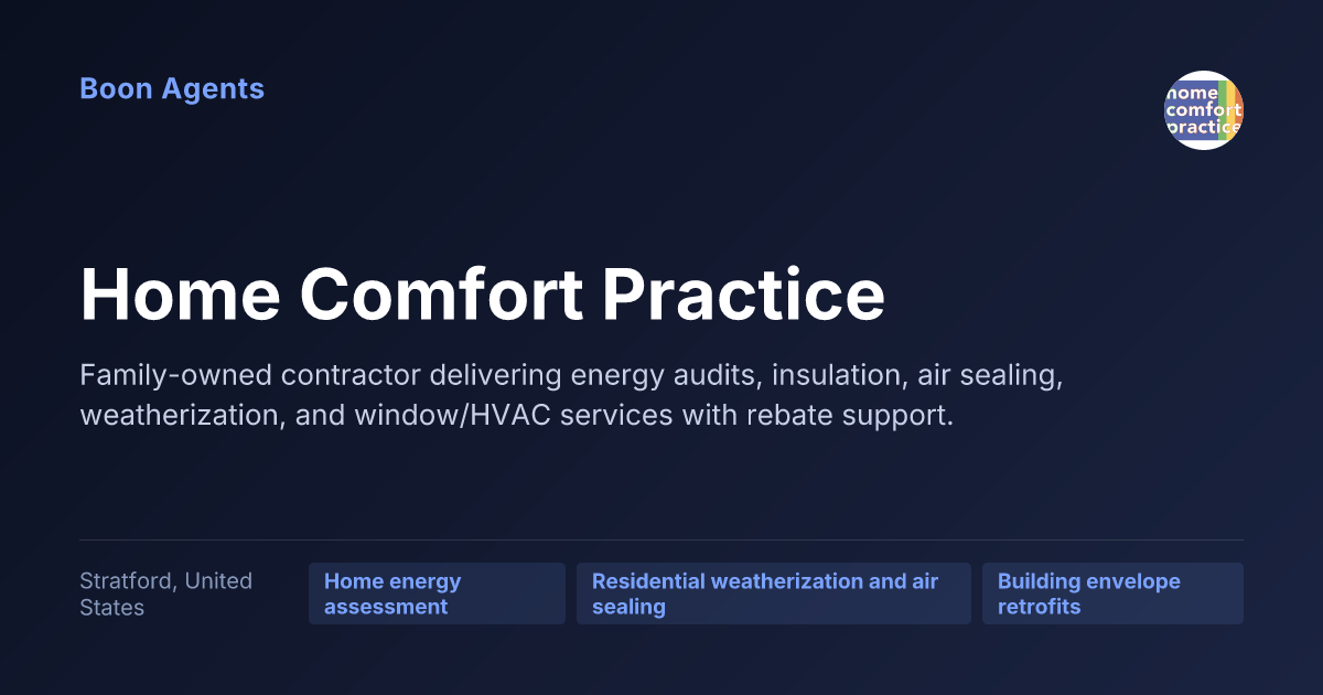 Home Comfort Practice — company overview