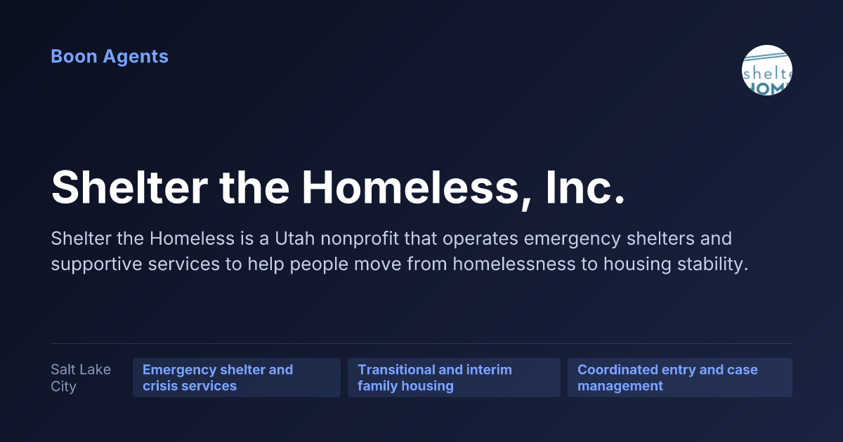 Shelter the Homeless, Inc. — company overview