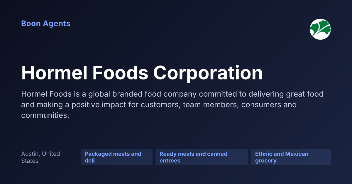 Hormel Foods Corporation — company overview