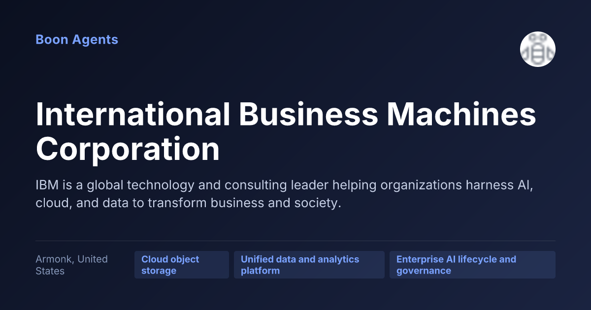 International Business Machines Corporation — company overview