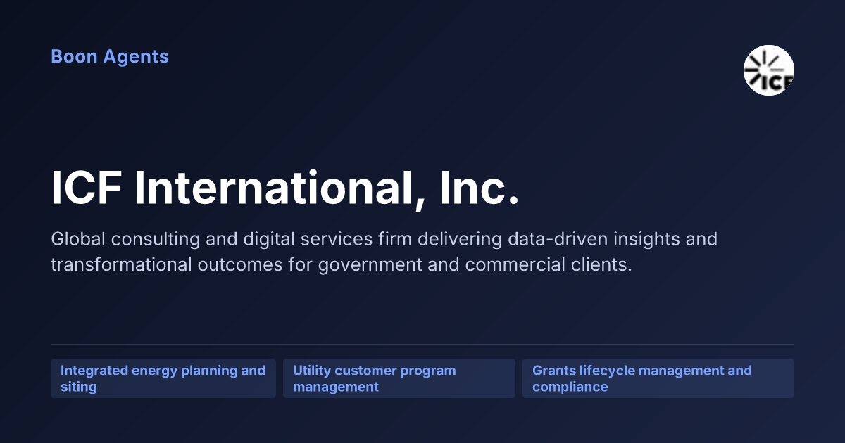 ICF International, Inc. — company overview