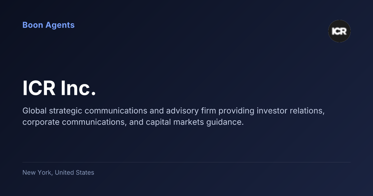 ICR Inc. — company overview