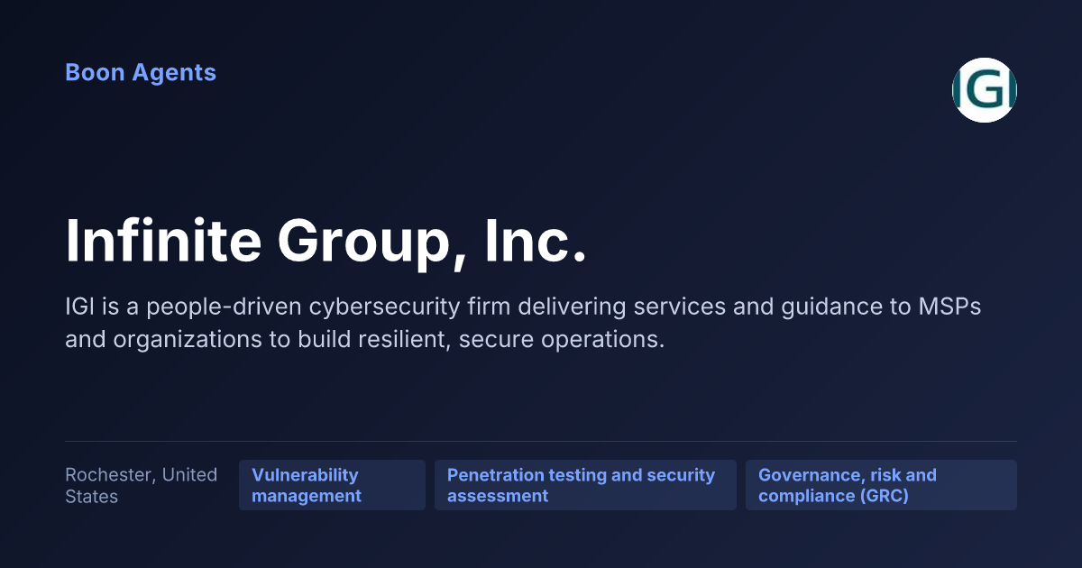 Infinite Group, Inc. — company overview