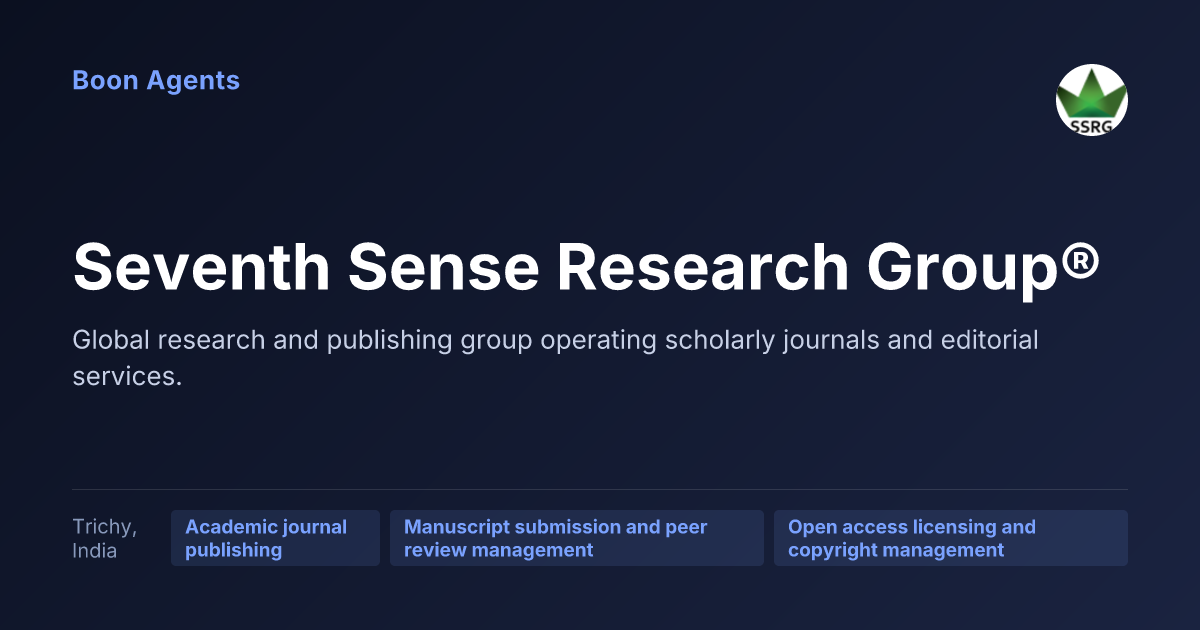 Seventh Sense Research Group® — company overview