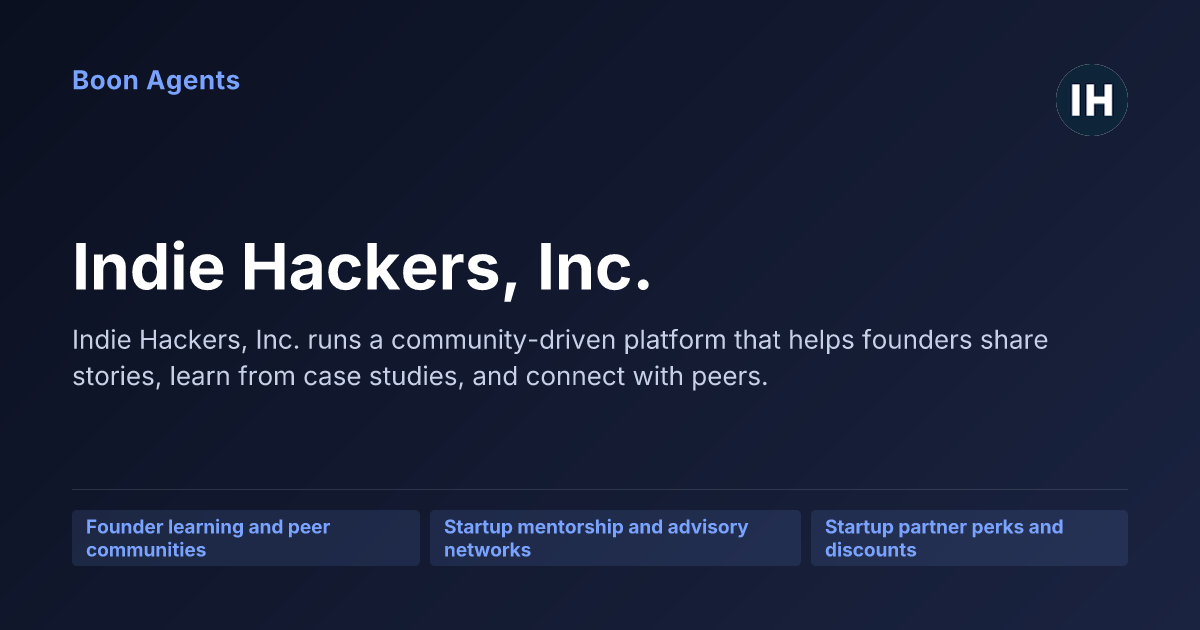 Indie Hackers, Inc. — company overview