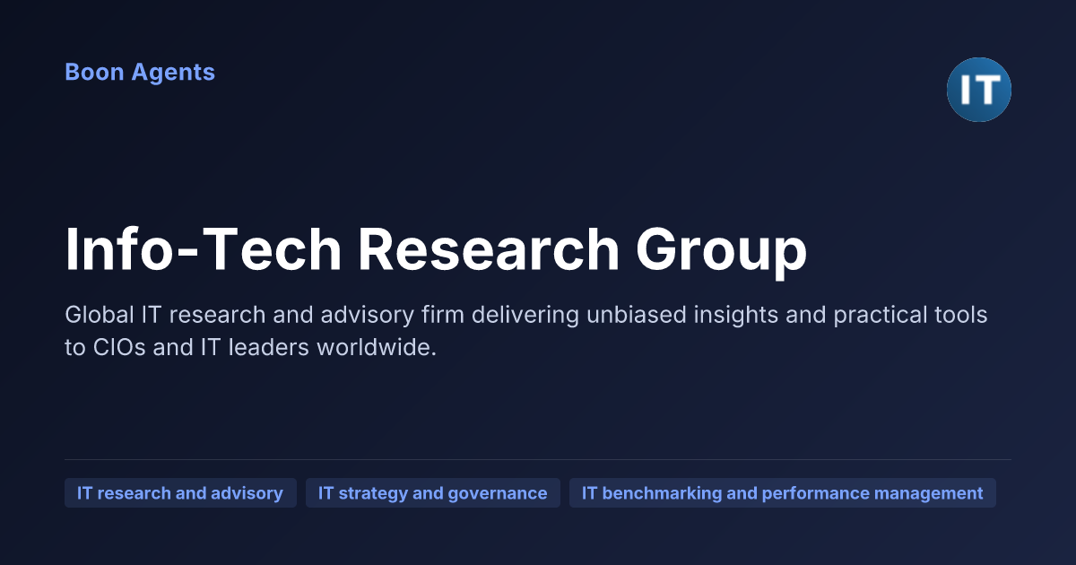 Info-Tech Research Group — company overview