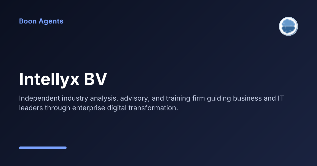 Intellyx BV — company overview