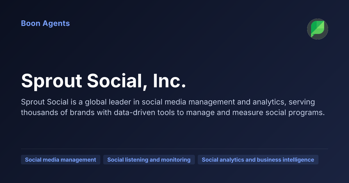 Sprout Social, Inc. — company overview