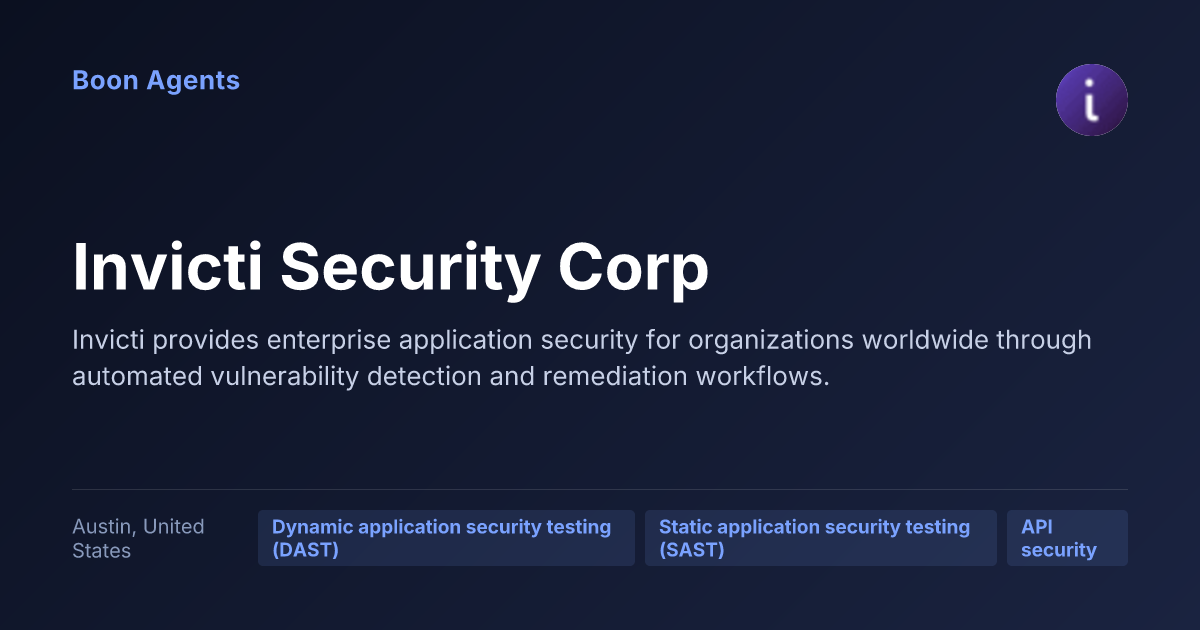 Invicti Security Corp — company overview