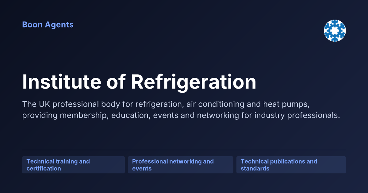 Institute of Refrigeration — company overview