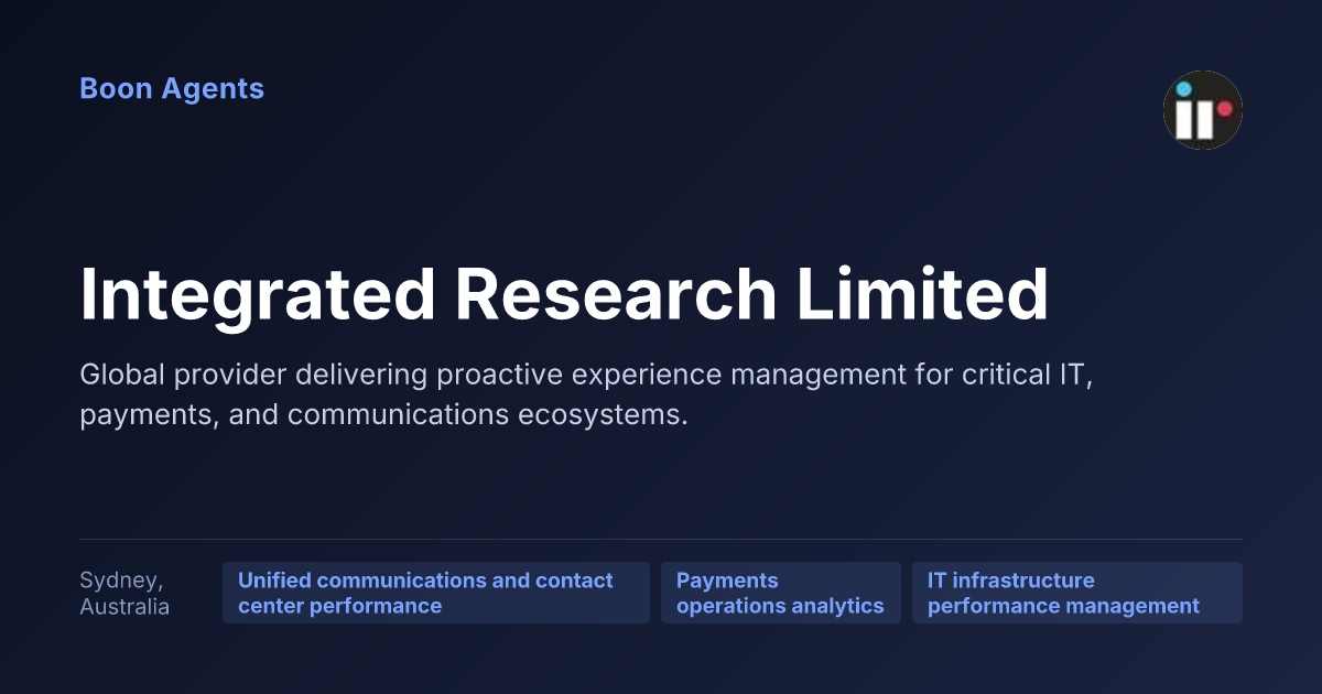 Integrated Research Limited — company overview