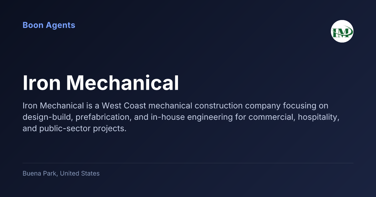 Iron Mechanical — company overview